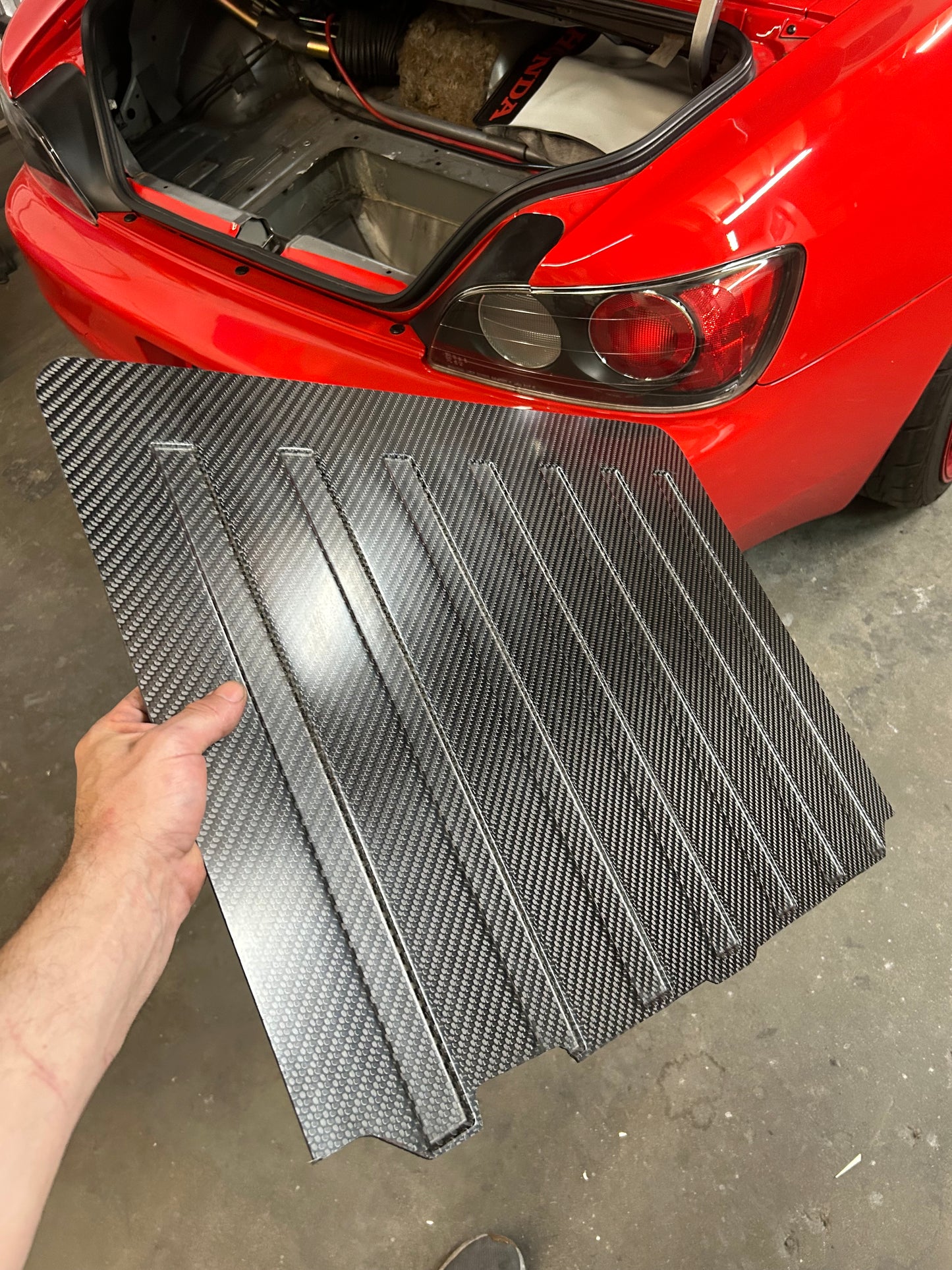 S2000 Carbon Trunk Bowl Delete Plate