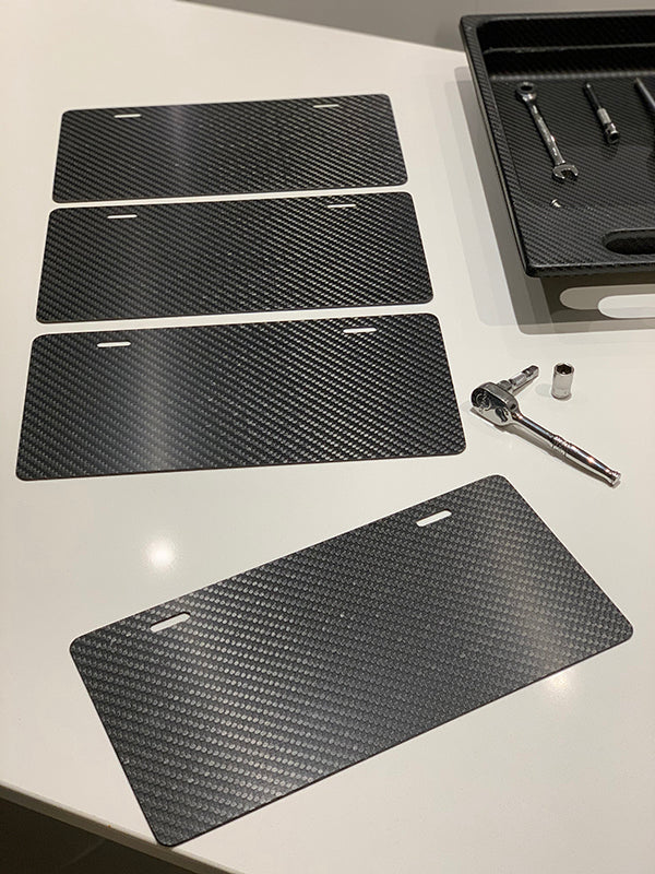 Blank Carbon License Plate